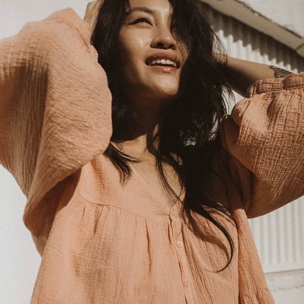 Esby Apparel Mia Top in Terracotta, size Small